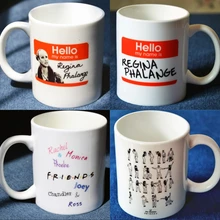 Друзья сериал Phoebe буквы Кофе Молоко чай кружки любителей белая керамическая мультфильм кружка комикс чашки коллекция домашнего декора подарок