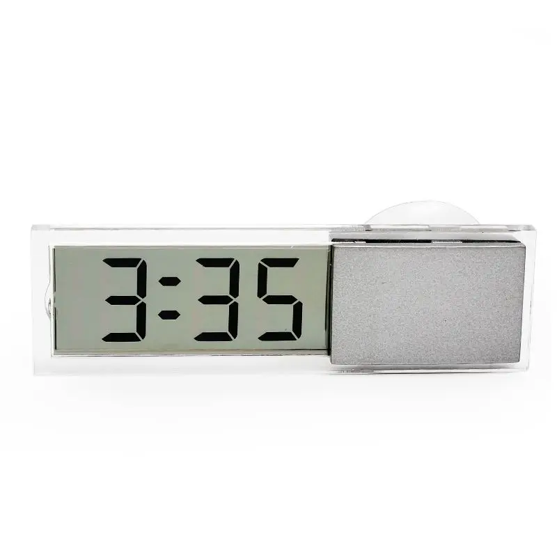 ЖК-дисплей цифровые электронные часы с присоской светодиодный для всех автомобилей Крытый открытый дом