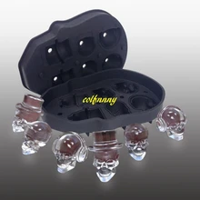 70 шт./лот 6 отверстий головки черепа Ice Плесень Приготовление мороженого силиконовые кубики льда плесень виски пиво Бар Чиллеры охладители