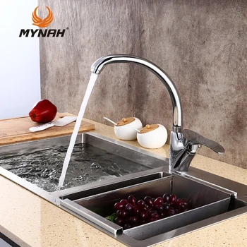 

MYNAH Russia Free Shipping Modern Style Kitchen Faucet Sink Pull Handle Hot And Cold Water Kitchen Tap Kitchen Accessories M5901
