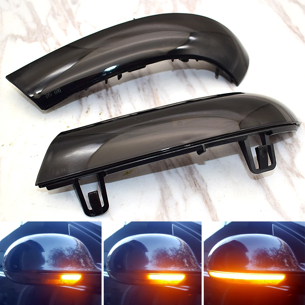 

For VW GOLF 5 GTI Variant Jetta MK5 Passat B5.5 B6 Plus GT Sharan EOS SuperB Mirror light Black Dynamic Blinker Turn Signal LED