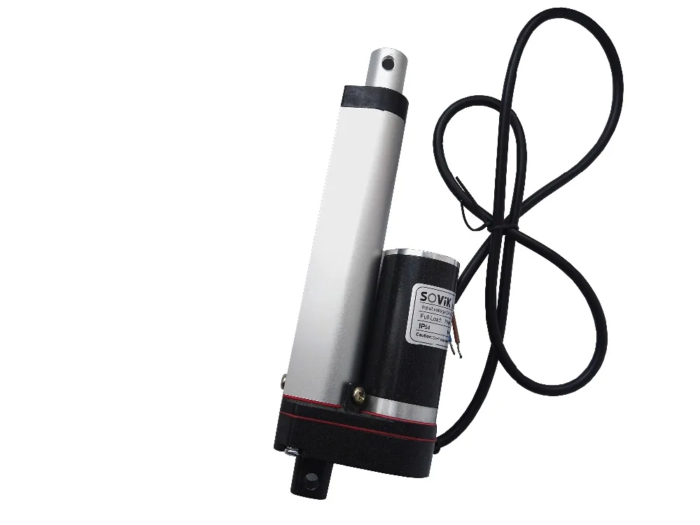 SOViK 4 inch Stroke Micro Linear Actuator 24V DC Quiet Fast Electric