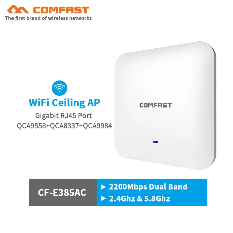 

2200M high power wireless ceiling AP wifi router Hotspot OpenWRT ddwrt Wifi Access point Repeater with 48V POE RJ45 gigabit port