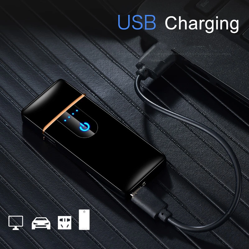 Электронная зажигалка на палец с USB креативная беспламенная плазменная турбо
