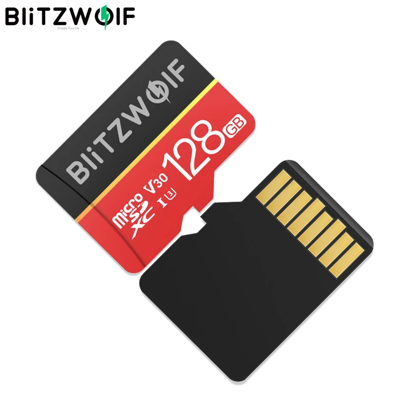  BlitzWolf BW-TF1 Class 10 UHS-1 16GB 32GB UHS-3 V30 64GB 128GB Micro SD Memory card with Adapter In