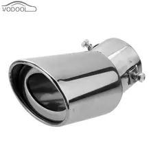 Universal Auto Car Exhaust Muffler Tip Stainless Steel Automobiles Rear Tail Throat End Pipe for 1.5-2.2L Automovil Accessories