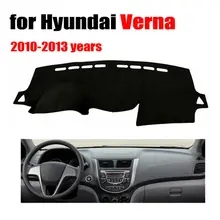 RKAC Чехлы для приборной панели автомобиля коврик для hyundai Verna 2010-2013 лет левосторонняя накладка приборная крышка авто аксессуары для приборной панели