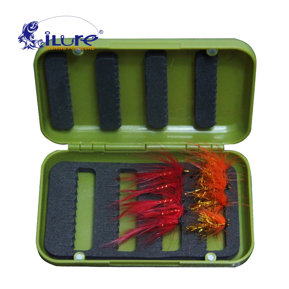 iLure fish Fly Boxes Durable ABS plastic foam fly fishing tackle bait