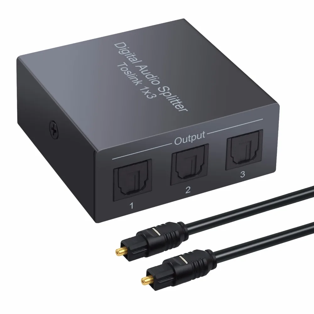 Neoteck 1x3 SPDIF Toslink Цифровой аудио сплиттер 1 в 3 выхода порта оптический Поддержка LPCM 2