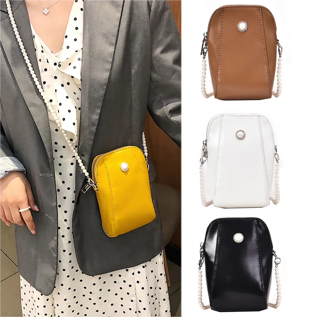 

Coneed Summer Women Fashion Wild Pearl Chain Shoulder Strap Crossbody Fashion Shoulder Bag 2019 Apr25 P40