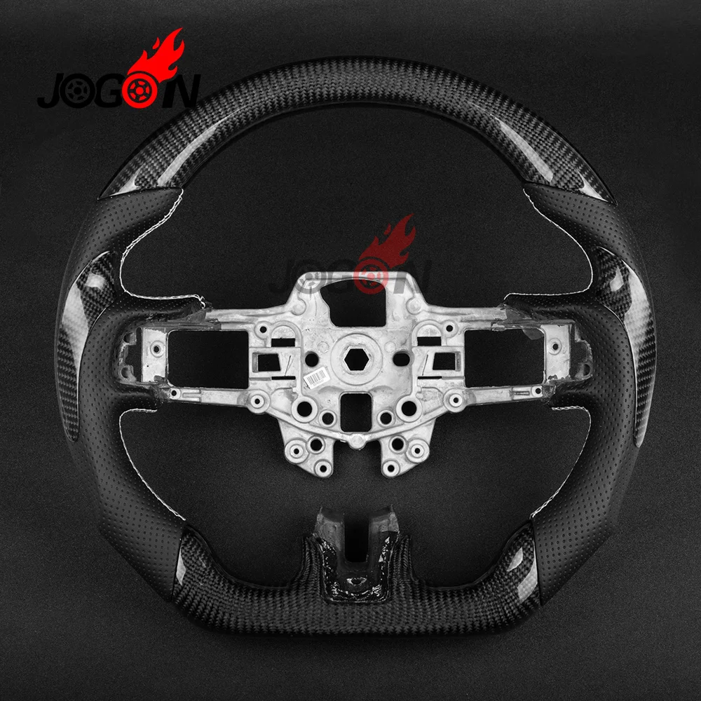 For Ford Mustang S550 EcoBoost 5.0 GT Coyote 2.3 GT Premium Bullitt Coupe GT350 V6 V8 Replace Carbon Fiber Steering Wheel Trim