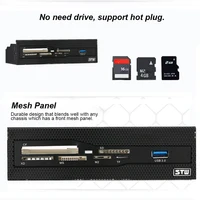 card reader 5.25 front panel USB 3.0 Internal Card Reader Media Dashboard PC Front Panel All In 1 Card Readers Support CF XD MS M2 TF SD (4)