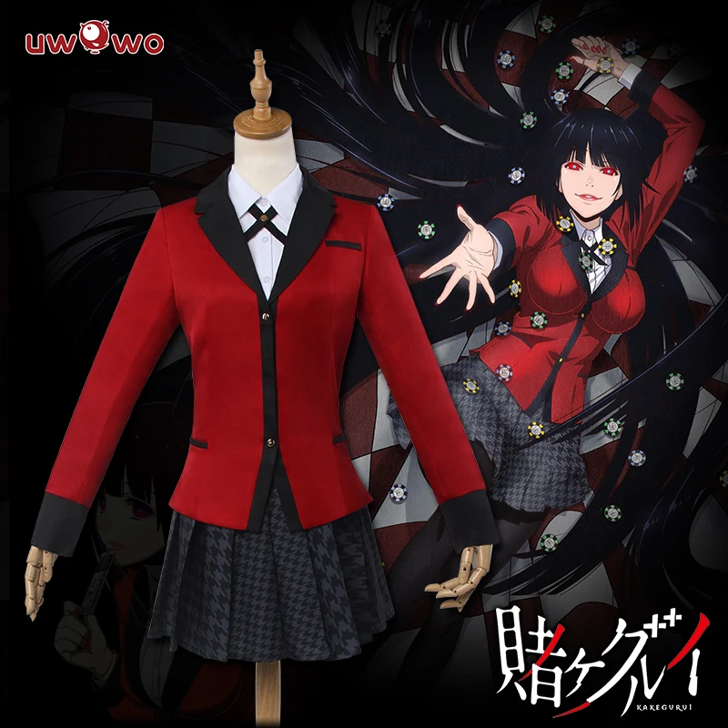UWOWO Yumeko Jabami Косплей Kakegurui красный Школьный костюм аниме джабами юмеко для