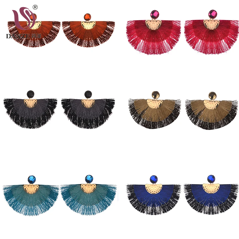 

DANZE 6 Colors Colorful Tassel Drop Earrings For Women Bohemia Hanging Earrings Ethnic Pendant Dangle Earrings Female Wholesale