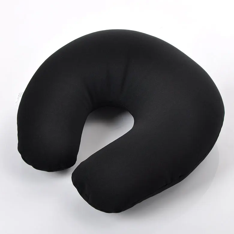 DIDIHOU u-образные мягкие дорожные подушки спальные Подголовники для шеи Подушка для офиса автомобиля воздушная подушка с памятью хлопковая подушка - Цвет: black 33 x32cm