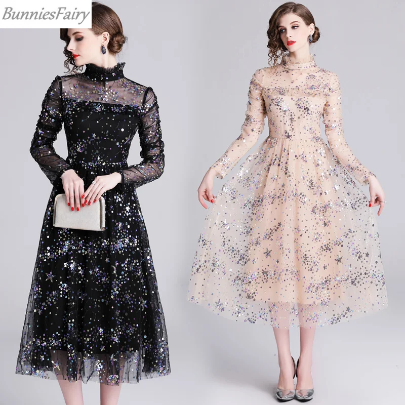 BunniesFairy/Новинка 2019 года летнее женское плиссированное платье со звездами и