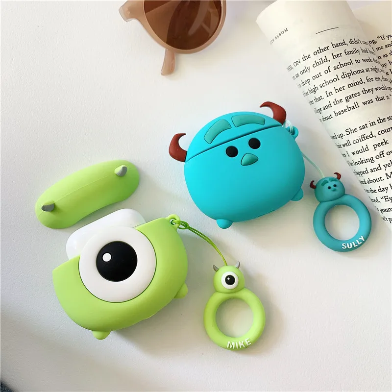 

Monsters James Mike Airpods Case Popular Catoon Earphone Cover Keychain Accessories Birthday Gift