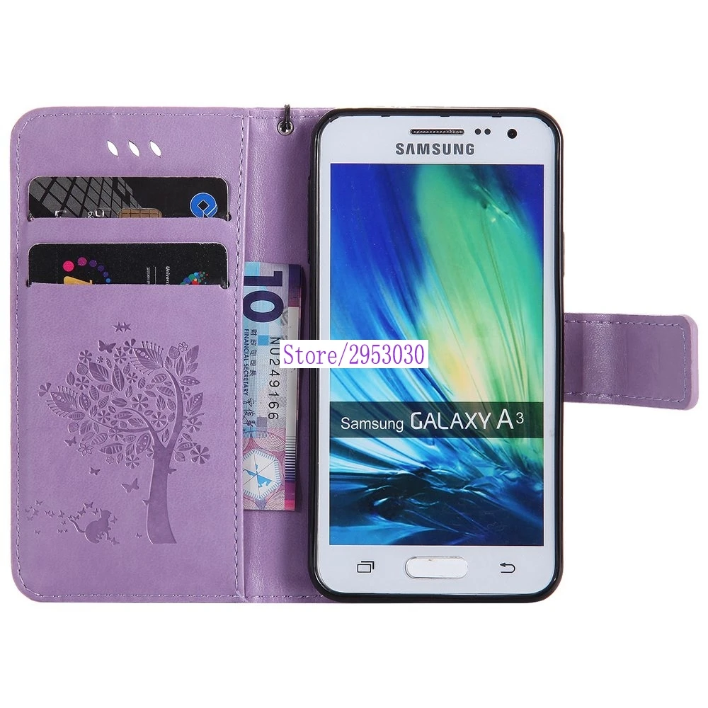 Чехол книжка для Samsung Galaxy A3 A 3 2015 A300 A300F A300H A300Y кожаный чехол бумажник телефона A300FU