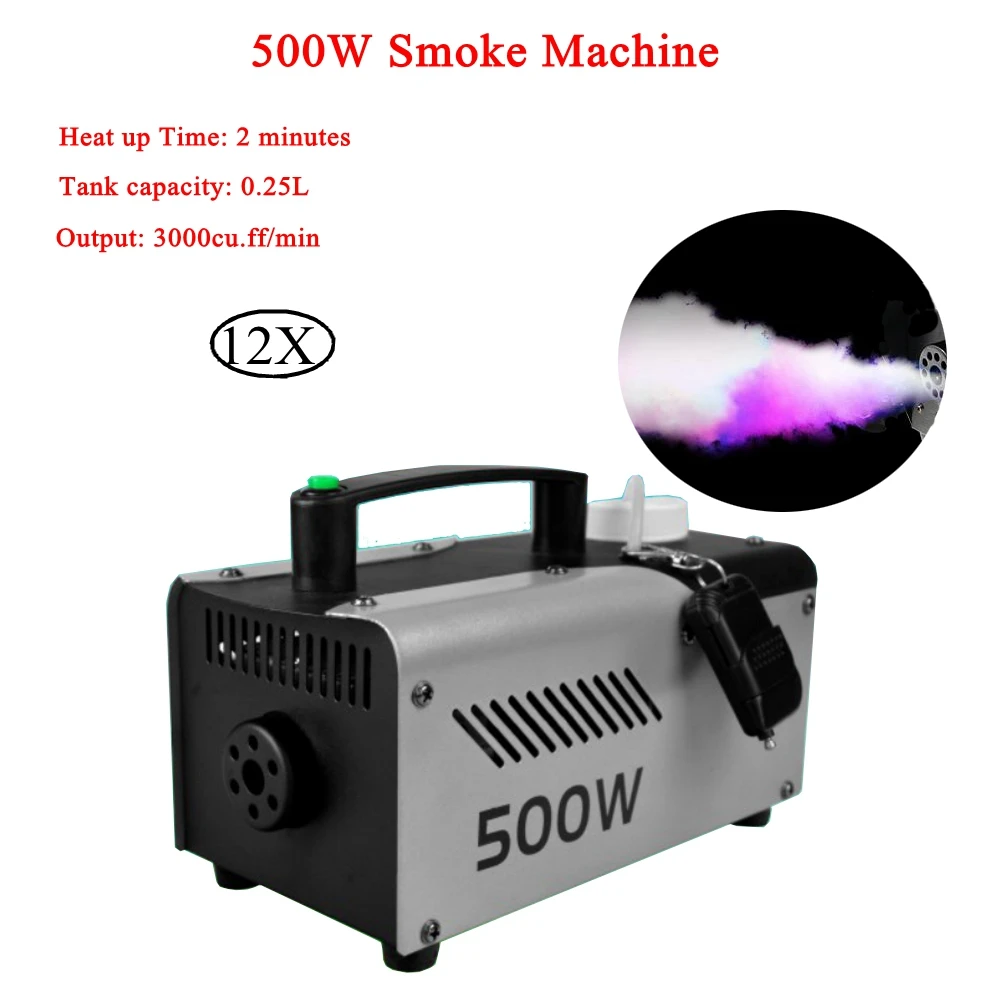 

12Pcs/Lot 500W Fogger / Wireless Remote Control 500W Smoke machine Fog Machine For DJ Disco Home Christmas Party Mist Machine