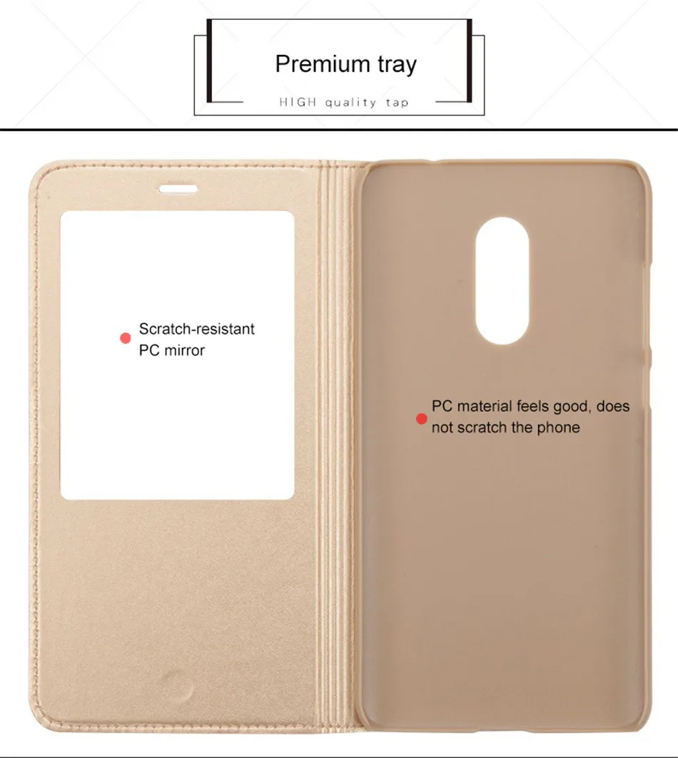 For Xiaomi Redmi 4X 4A Note 4 4X Smart Quick View Open Window Flip PU Leather Cover Case Shock-proof Stand Matte Retro Phone Bga (8)