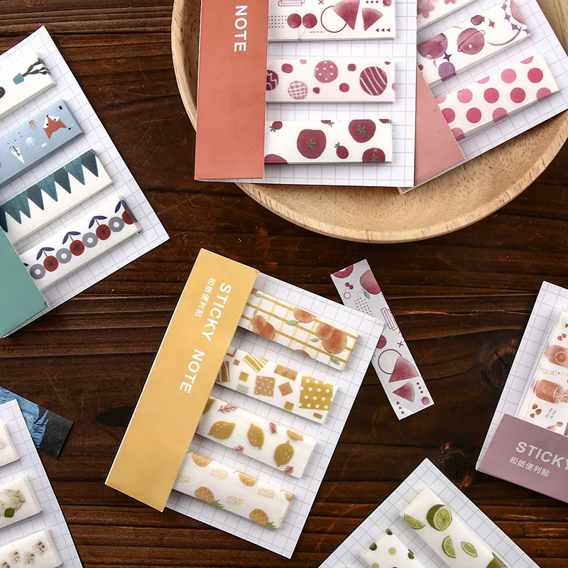 

Fruit Starry Night Washi Memo Pad Cute Self-Adhesive N Times Sticky Notes Stationery Sticker School Supplies Bookmark Label