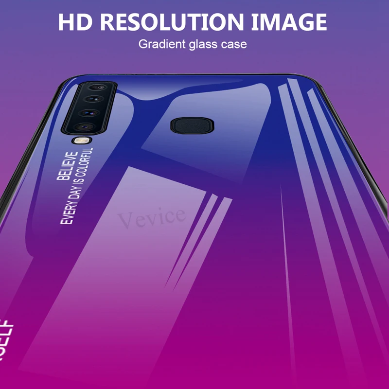 Градиентный чехол для телефона Samsung Galaxy A7 2018 A9S S9 S8 Plus Note 8 9 A6 A8 J6 J4 J8 Aurora из
