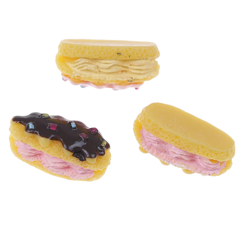 

3pcs Rsin Bread Cake Fast Food Pretend Play Miniature For 1/6 Doll Food Girls Kids Toy Gift Children Kitchen Cutting Toys