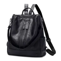 В европейском и американском стиле леди рюкзак из мягкой искусственной кожи модные сумка