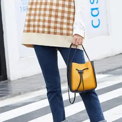 Женская мода мини сумка на плечо для женщин 2019 Женская Повседневная сумка через плечо сумка с цветовым контрастом круглая пряжка телефон