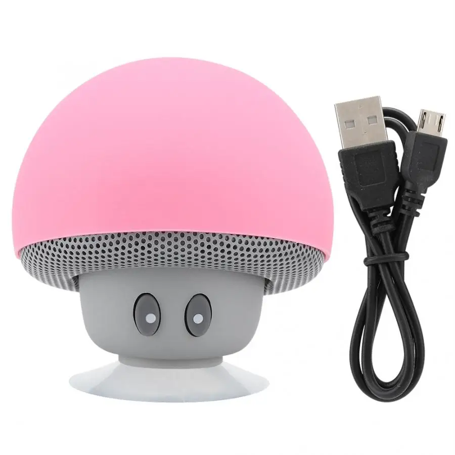 

Mini Bluetooth Wireless Portable Mushroom Speaker Subwoofer With Suction Cup Function(Pink) bluetooth speaker