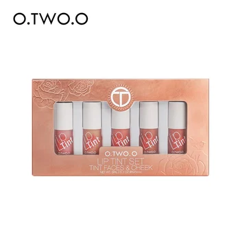 

O.TWO.O Brand Enchantment Lip Glaze Blush Five packs Lipstick Suit Lasting Pearl light Lipstick Lip Gloss