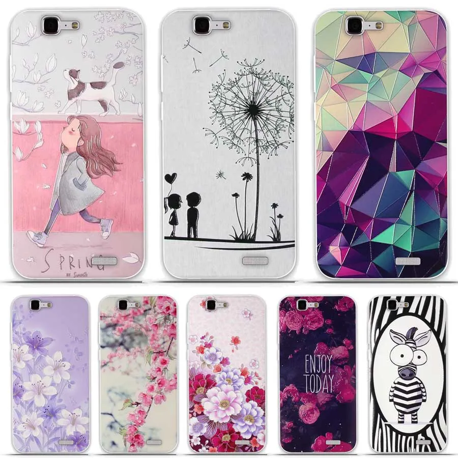 

For Huawei Ascend G7 C199 Case Cover 3d Relief Soft Silicone Cover for Funda Huawei G7 Case Cover for Huawei Asend G7 Case Capa
