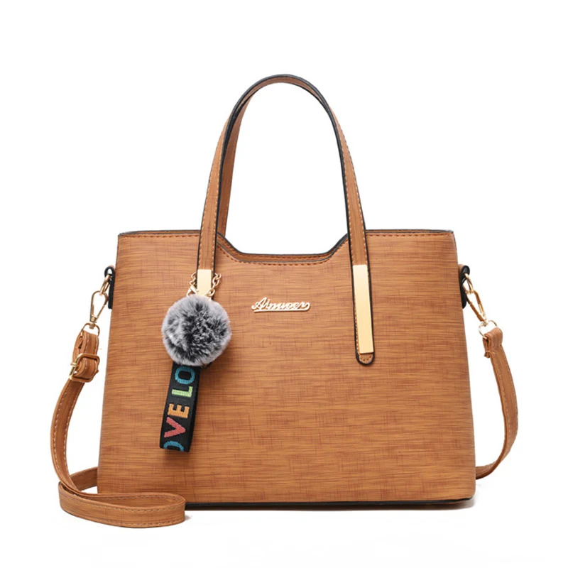 Women European Handbags Lady Fashion Hairball Crossbody Shoulder Bags Female Leather Messenger Bag Bolsa Top-Handle Purse SS7234 (1)