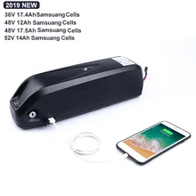 Нет налога samsung ячеек E-bike литиевая батарея 52 в 14Ah 48 в 36 В 17.5Ah 12Ah USB порт мощный аккумулятор электрический велосипед преобразования