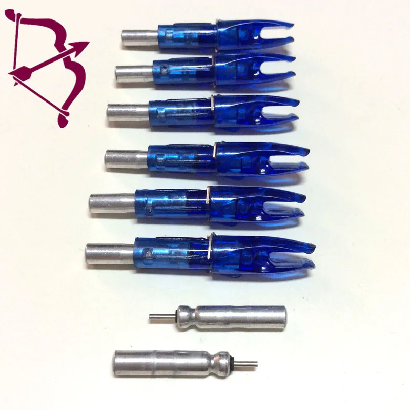 6PCS Blue Hunting Arrow Glowing Nocks Lighted Nocks Arrow Nocks Hunting