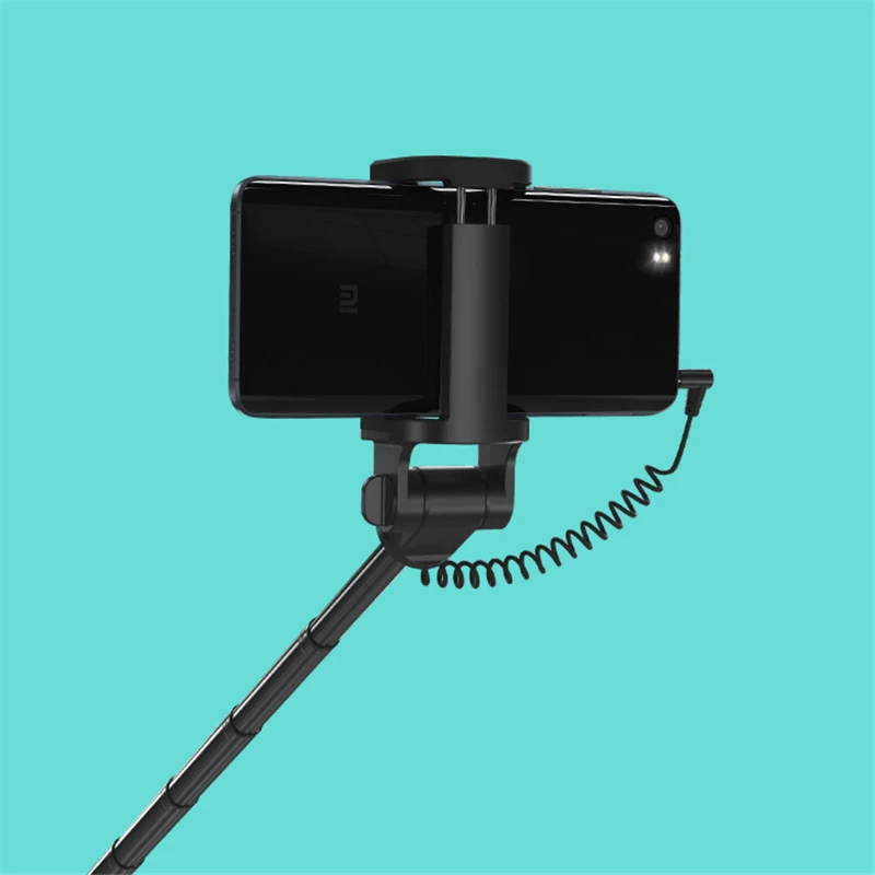 Xiaomi selfie stick проводной портативный монопод раздвижной держатель карманного штатива для iPhone/Xiaomi/huawei/Asus IOS телефона Android