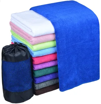 

40.7cmx81.3cm Microfiber Travel Camping Towel Sports Gym Face Towels Ultra Absorbent with Breathable Bag
