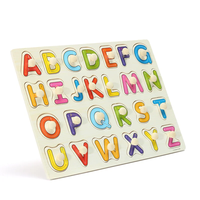 Новые детские развивающие игрушки Алфавит деревянная игра-головоломка для детей для раннего развития подарок для игры