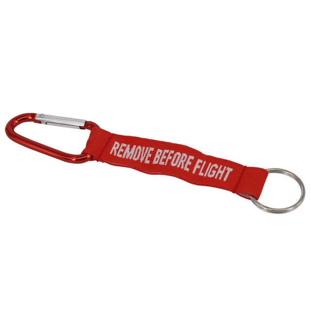 Удалите перед полетом брелок Красная Вышивка заказной брелок для авиационных подарков брелок для ключей ярлык sleutelhanger - Цвет: 1pcs