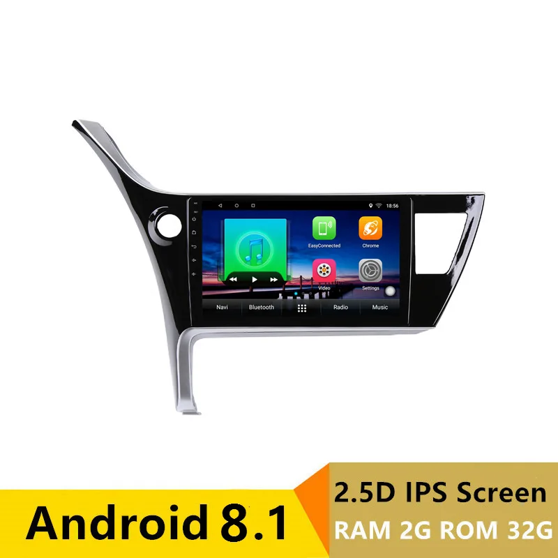 

9" 2+32G 2.5D IPS Android 8.1 Car DVD Multimedia Player GPS For Toyota Corolla 2017 2018 audio car radio stereo navigation