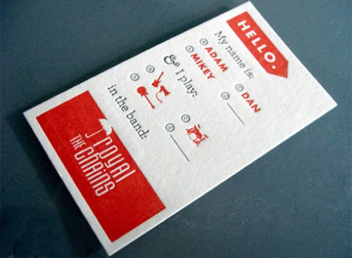 personal name card