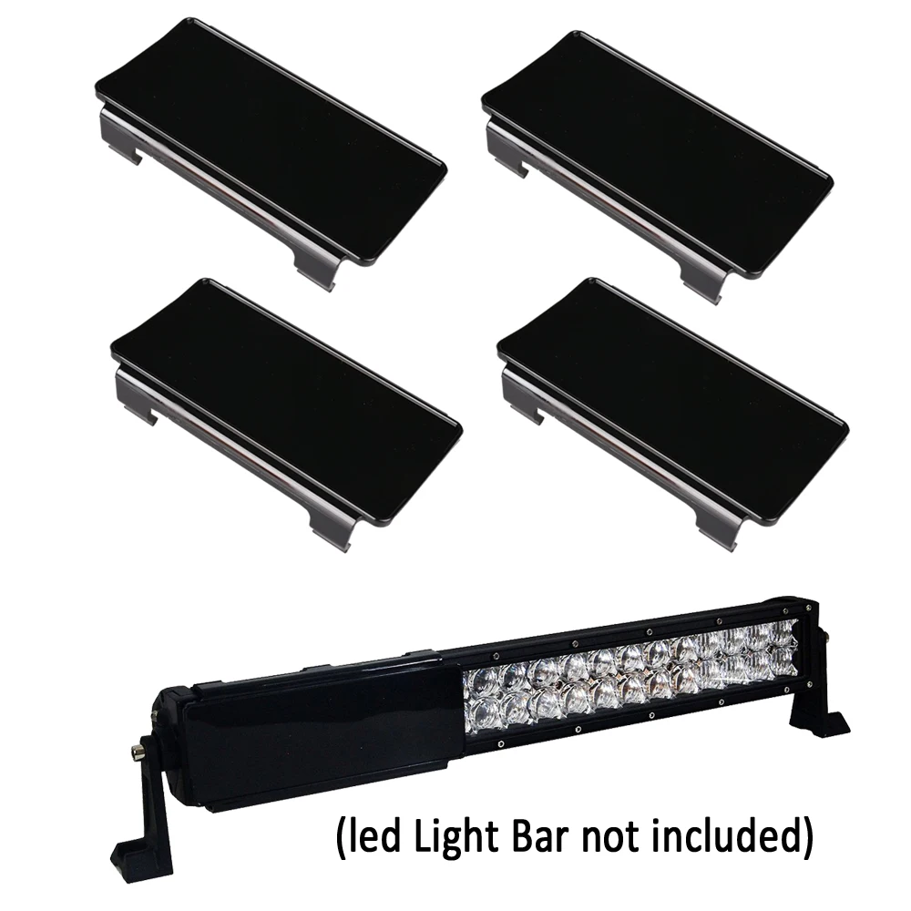 4pcs 6" Inch LED Work Light Bar Protective Covers Black Amber Clear Red
