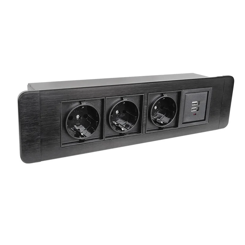 

Office Power Socket Pop-up Ttable Socket Table Cable Box European standard Wall panel Table Socket