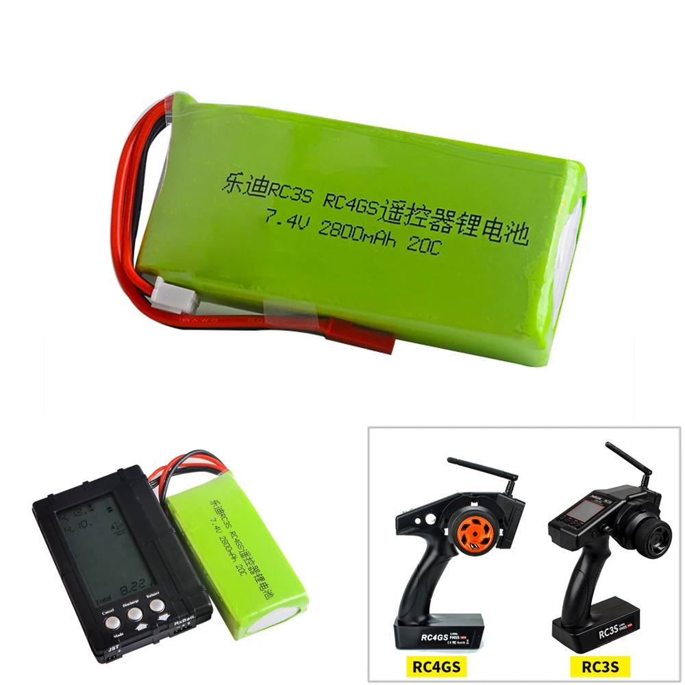 1pcs Li Polymer 2S 7 4V 2800mah 20C Lipo Battery For Radiolink RC3S RC4GS RC6GS Transmitter