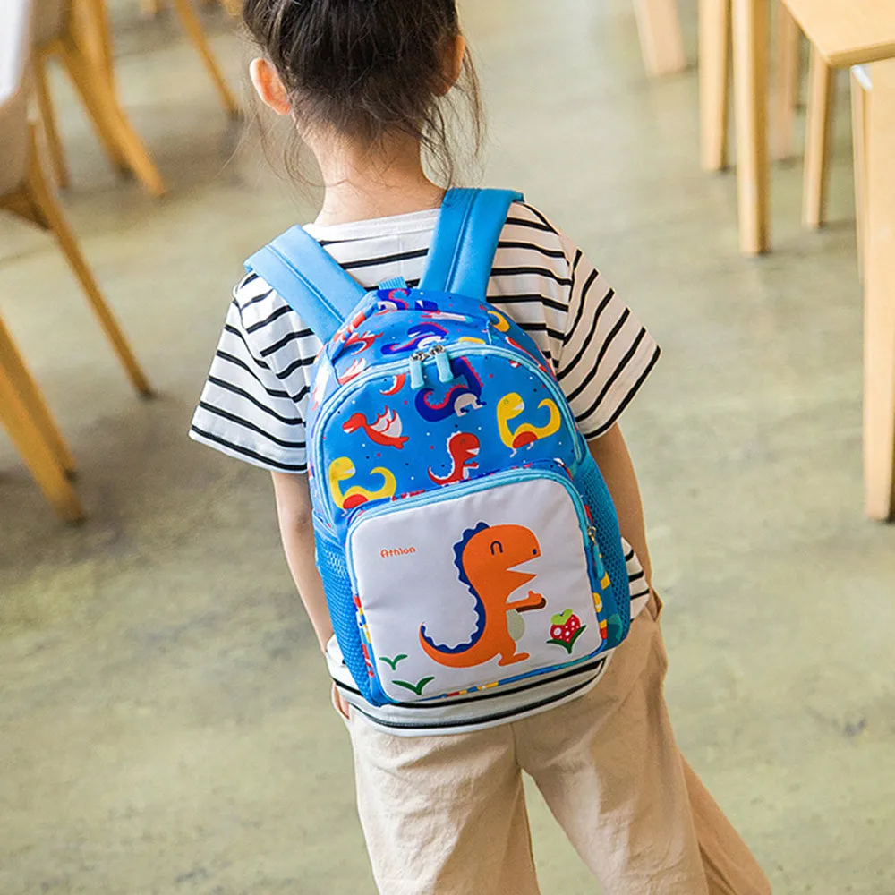 Высококачественный милый детский рюкзак на молнии с рисунком динозавра ...