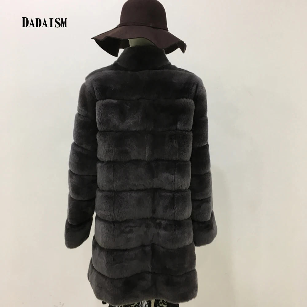 Ardoisé Nouvelles Manteau Gratuite Revers Rex De Femmes Britannique 2017 Livraison Fourrure Veste Droite Lapin Manches Longues Vent qFCwApg