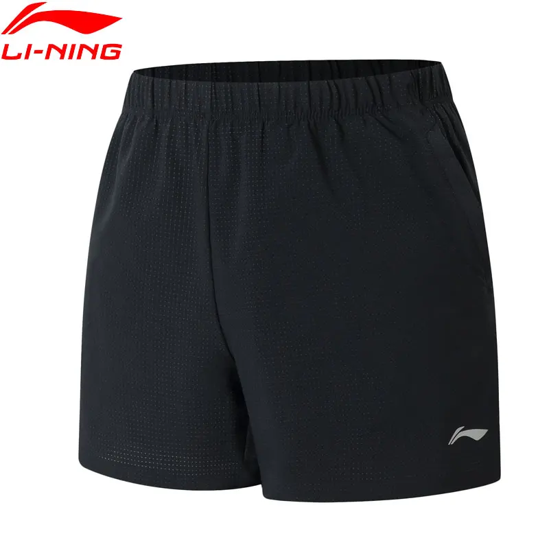 Li-Ning, мужские спортивные шорты для бега, Стандартная посадка, 87% нейлон, 13% спандекс, сетчатая подкладка, дышащие спортивные шорты, нижняя часть AKSP107 MKD1644