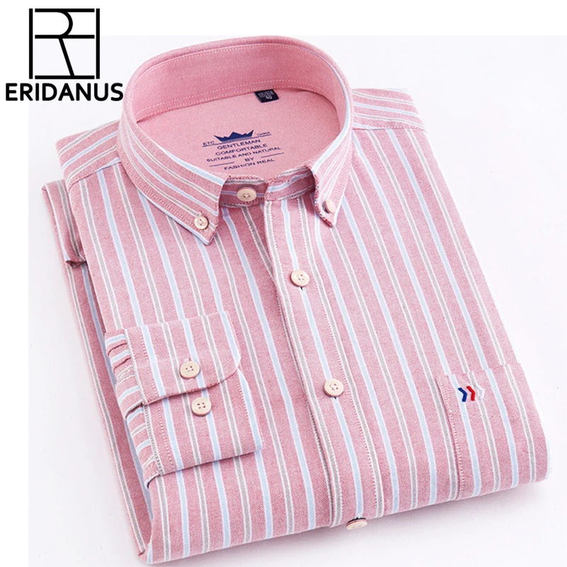 New Shirs Men 100 Cotton Warm Young Male Brand Spring Autumn Long