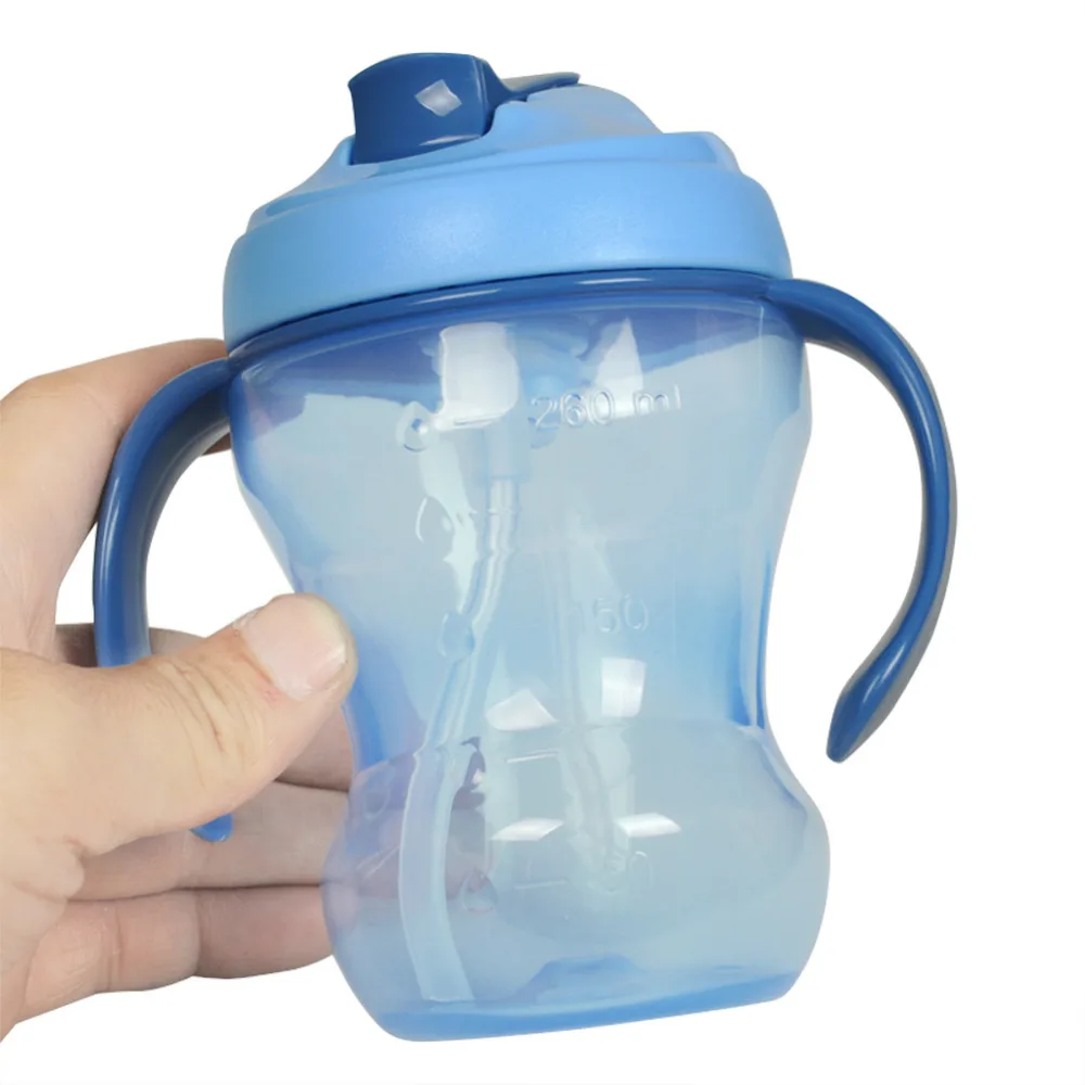 260 мл младенцев и детей герметичность обучение чашки для бутылки с соломинками не содержит БФА; напитки воды ребенка чашки