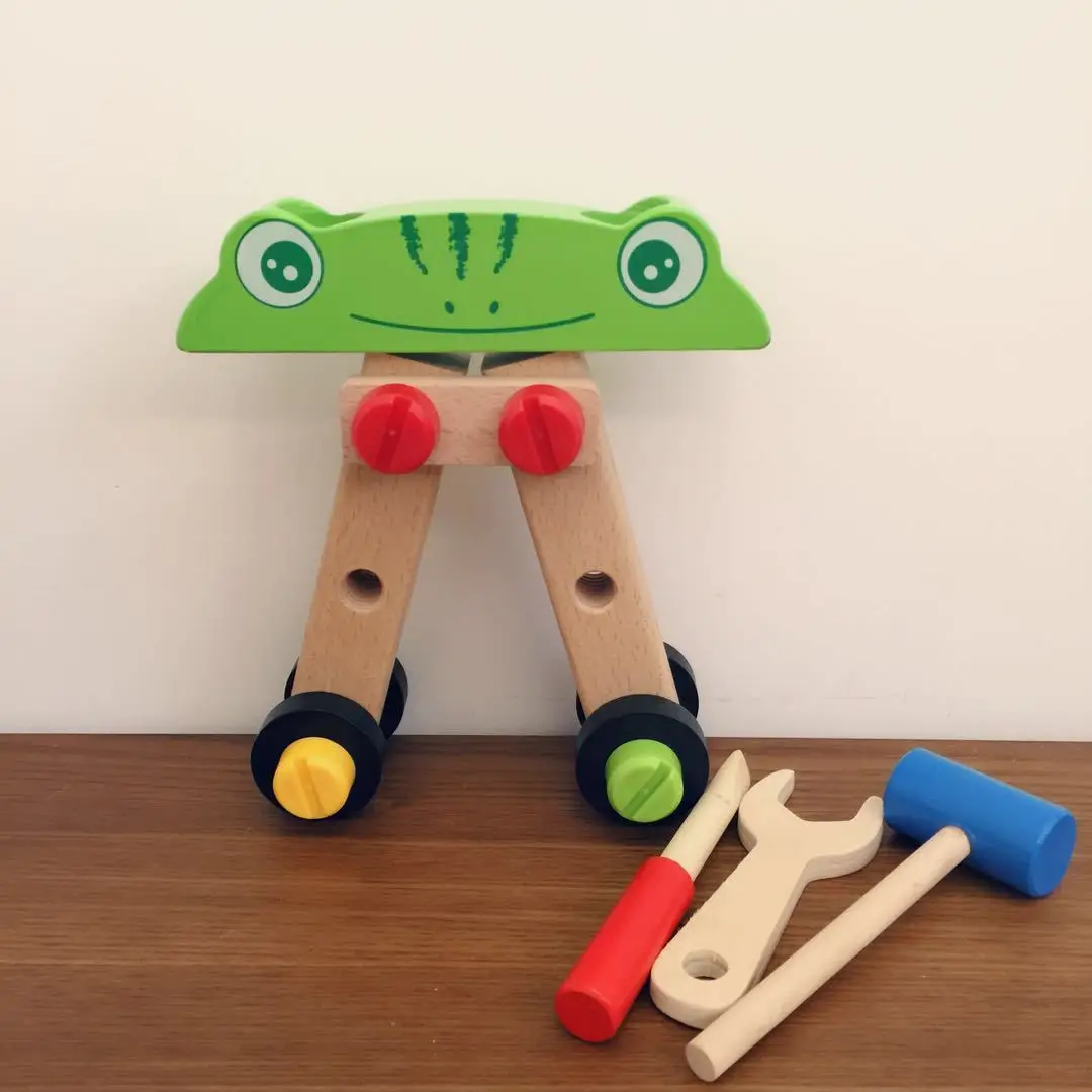 Luban стул многофункциональный инструмент для разборки гайка проволока в сборке комбинация Детские сборные деревянные блоки Развивающие игрушки